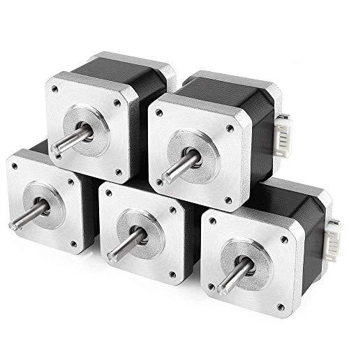 Imagen principal de Nema 17 Motor Paso a Paso, MYSWEETY 5pcs 1.7A 40Ncm 1.8 °dos fases 4 