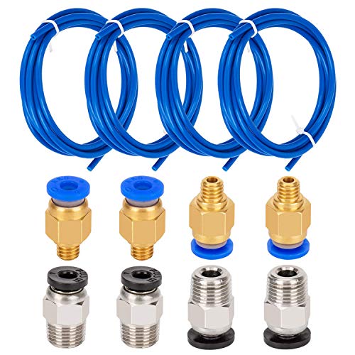 Imagen principal de LUTER 4 piezas PTFE Tubo Teflón (1.5 m) con 4 piezas de adaptador rá