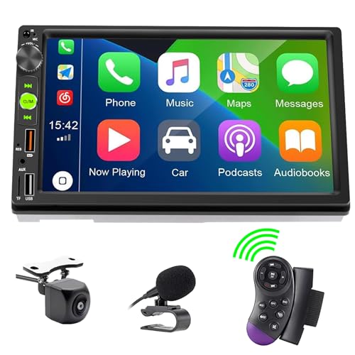 Imagen principal de Radio Coche 2 DIN Compatible con Carplay, 7 Pulgadas Radio Coche Bluet