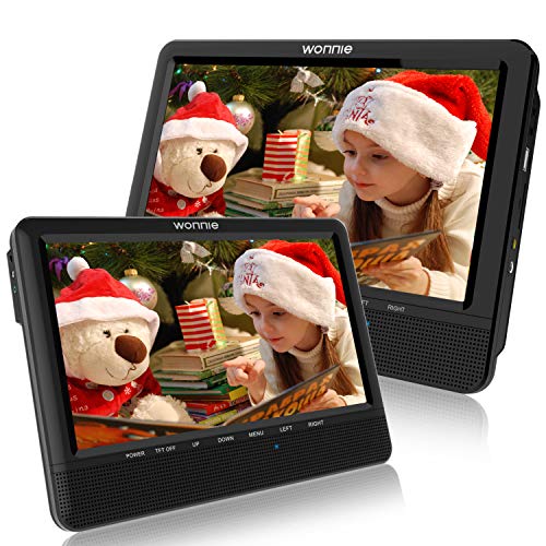 Imagen principal de WONNIE 10.1 Reproductor de DVD Portátil con 2 Pantallas Soporta Tarje