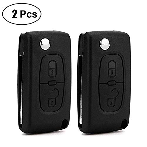 Imagen principal de DaoRier 2 Botones Carcasa para Llave Plegables Llaves en Blanco Auto M