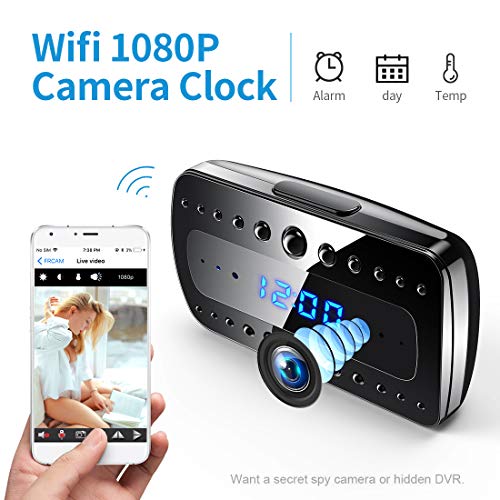 Imagen principal de FREDI Cámara espía, 1080P HD WiFi Cámara Oculta Despertador Mini c
