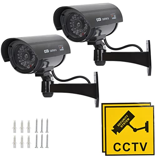 Imagen principal de TIMESETL Camara Vigilancia Falsa 2Pcs Cámara Simulada de Seguridad co