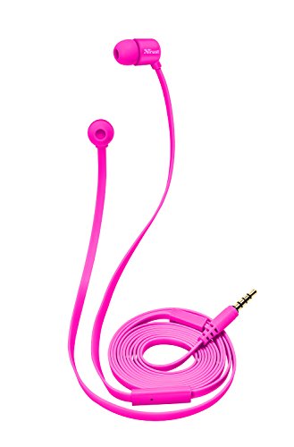 Imagen principal de Trust Duga - Auriculares In-Ear con Cable Plano Anti enredos, Color Ro