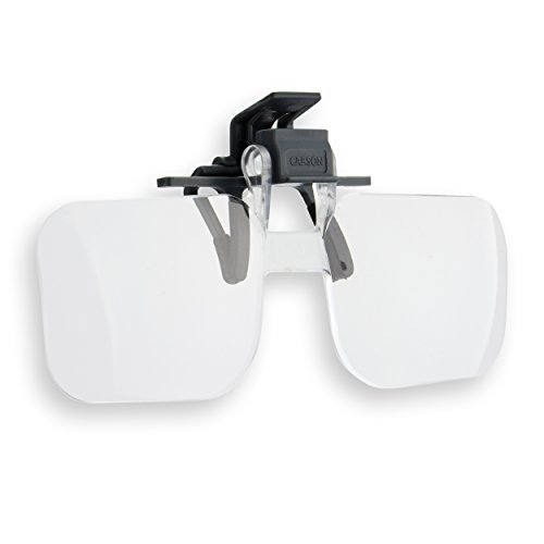 Imagen principal de Carson Clip and Flip Lupa Abatible para Anteojos, Aumento de 2x (+4.00
