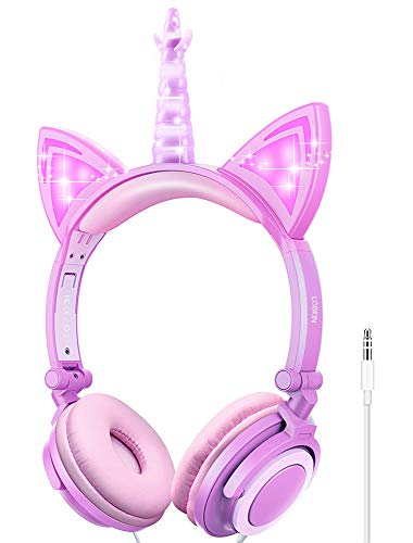 Imagen principal de Auriculares para niños, Auriculares Unicornio con Cable para niños, 