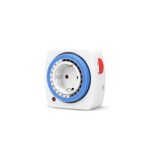 Imagen principal de Garza 400603 Temporizador analógico mini, Color Blanco - Azul, Una Un