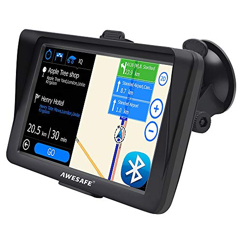 Imagen principal de AWESAFE Navegador GPS para Coches con Visera y Bluetooth de 7 Pulgadas