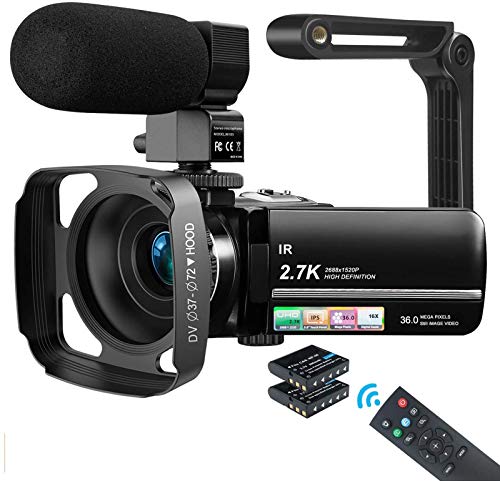 Imagen principal de MELCAM Videocámara UHD 2.7K, Camcorder 36MP Youtube Vlog para Video/F