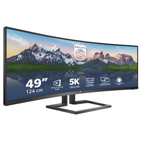 Imagen principal de Philips Monitors 498P9/00, 49 Curved 1800R, SuperWide, 70Hz, VA, Adapt
