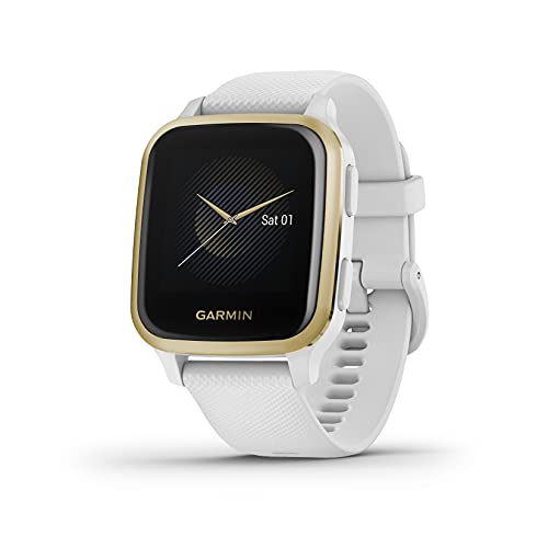 Imagen principal de Garmin Venu Sq, Reloj Inteligente con GPS, Color Blanco y Dorado