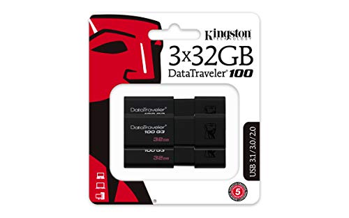 Imagen principal de Kingston DataTraveler 100 G3 -DT100G3/32GB-3P (3 Piezas) USB 3.0, Flas