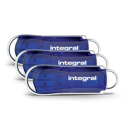 Imagen principal de Integral 64GB Pack de 3 USB 2.0 Flash Drive Courier Azul