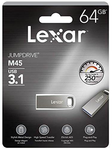 Imagen principal de LEXAR JUMPDRIVE M45 64GB USB 3.1 SILVER CASING