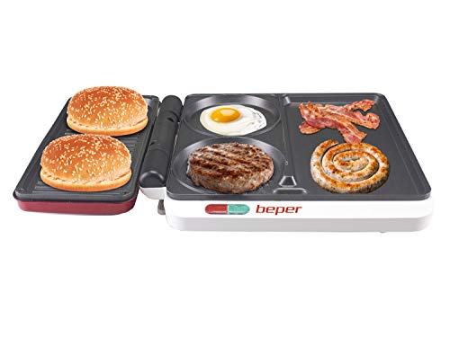 Imagen principal de BEPER P101CUD500 Plancha Cocina Electrica Multifuncional 4 en 1 - Sand