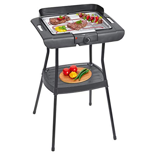Imagen principal de Clatronic BQS 3508 - Barbacoa eléctrica con patas, parrilla cromada d