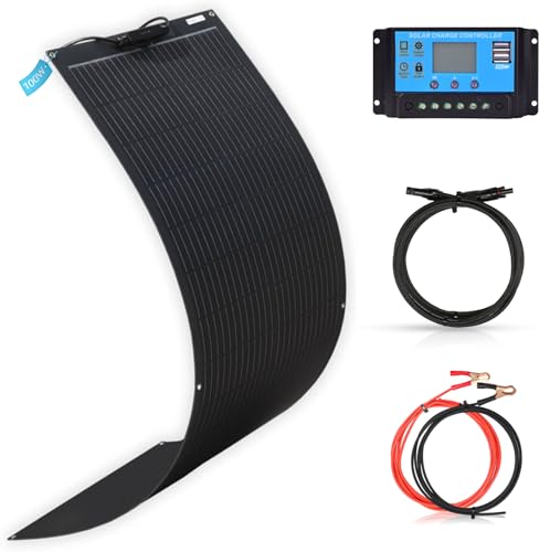 Imagen principal de XINPUGUANG Placa Solar 12V Monocristalino de 100W Kit Solar con Panel 