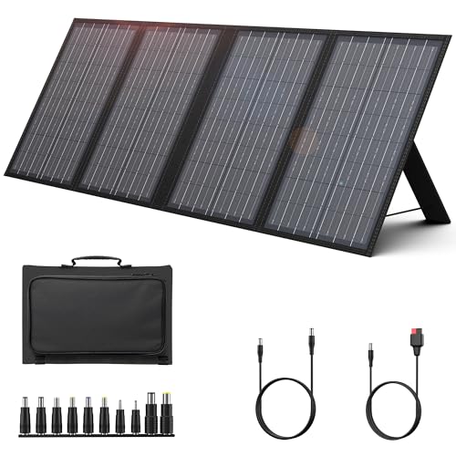 Imagen principal de powkey 60W 18V Panel Solar Portátil con USB C, Doble USB QC3.0, Salid
