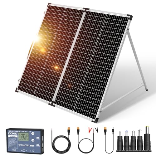 Imagen principal de DOKIO 160W 18V Panel Solar Plegable Portátil Monocristalino con 10A R