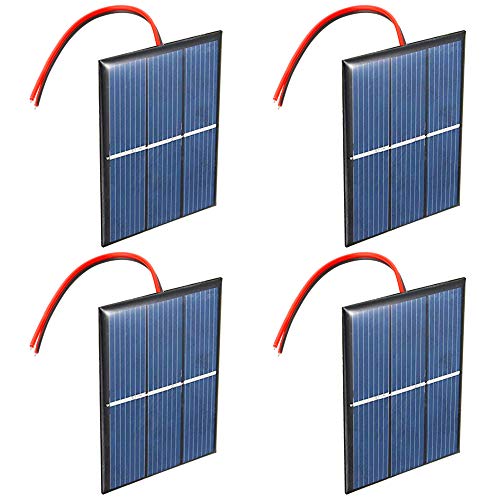 Imagen principal de GTIWUNG Juego de 4 Piezas 1.5V 0.65W 60X80mm Micro Mini Células de Pa
