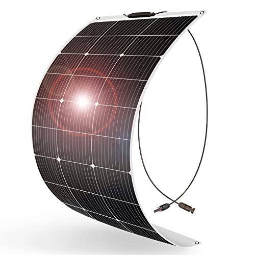 Imagen principal de DOKIO Panel Solar Flexible 100W 12V Placa Solar Monocristalina Ligerez