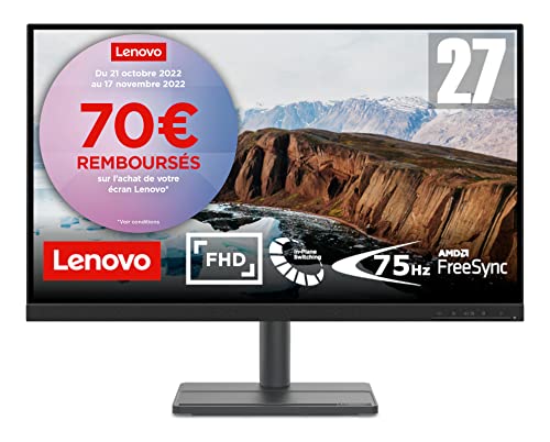 Imagen principal de Lenovo L27e-30 - Monitor Gaming 27 FullHD (IPS, 75Hz, 4ms, HDMI, VGA, 