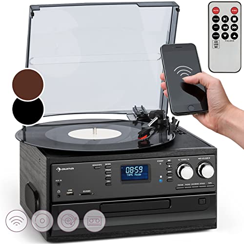 Imagen principal de Auna Tocadiscos de Vinilo, Incluye Altavoces Sistema Estéreo para Mú