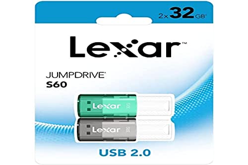 Imagen principal de Pack de 2 Unidades Flash USB Lexar JumpDrive S60 32 GB Negro y Verde