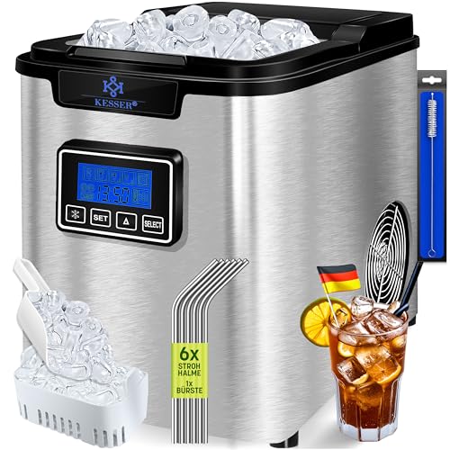 Imagen principal de KESSER® Máquina de hacer hielo Cubitos de acero inoxidable 150W | Cu