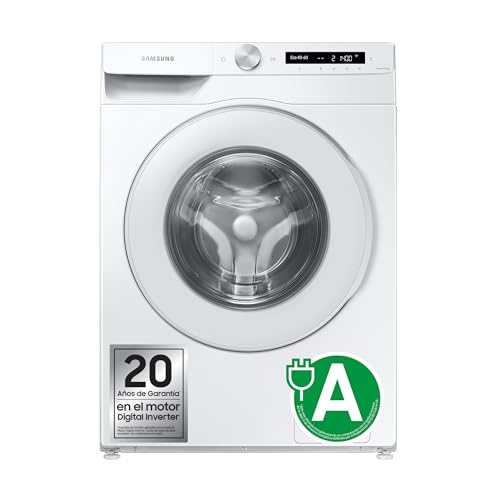 Imagen principal de Lavadora Samsung 12Kg AI EcoBubble, Programas de Vapor Clase A Blanca 