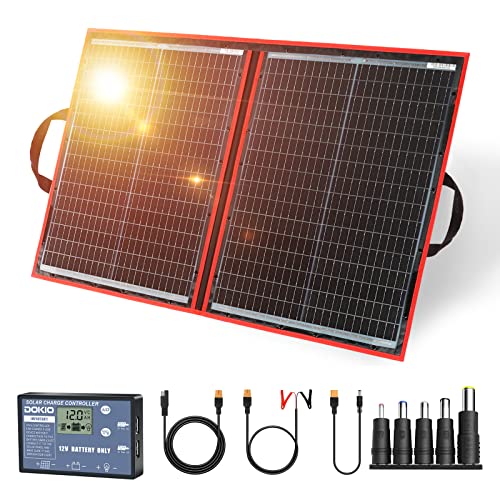 Imagen principal de Dokio - Kit de panel solar plegable, ligero, monocristalino con contro