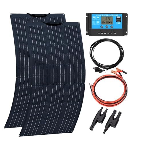Imagen principal de XINPUGUANG Kit de Panel Solar de 200 W, 2 x 100 W 18 V módulo Solar m