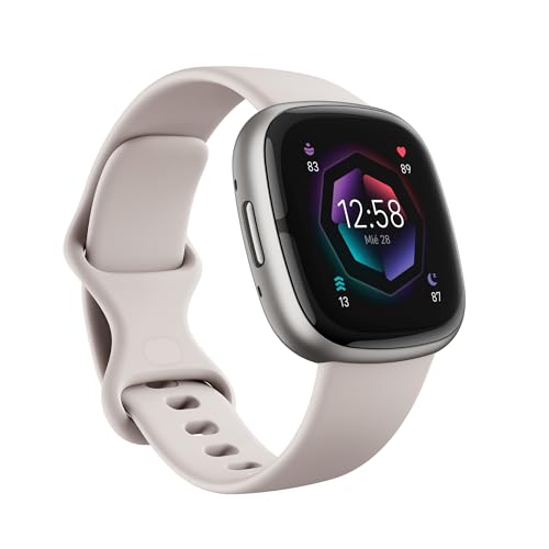 Imagen principal de Fitbit Sense 2,Lunar White/Platinum Smartwatch, Unisex-Adult, Blanco M