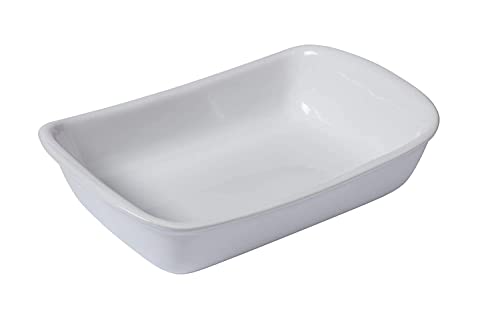 Imagen principal de Fuente rectangular 26x18cm cerámica blanca