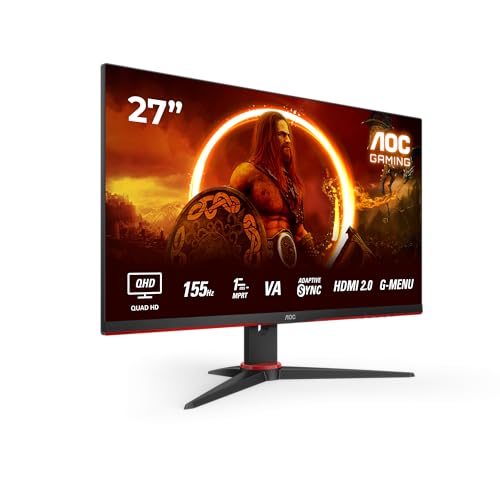 Imagen principal de AOC Gaming Q27G2E/BK - Monitor QHD de 27, 155 Hz, 1 ms MPRT, Plano, Fr