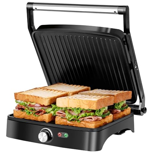 Imagen principal de Aigostar Calore - Parrilla Eléctrica, Sandwichera y Máquina de Panin