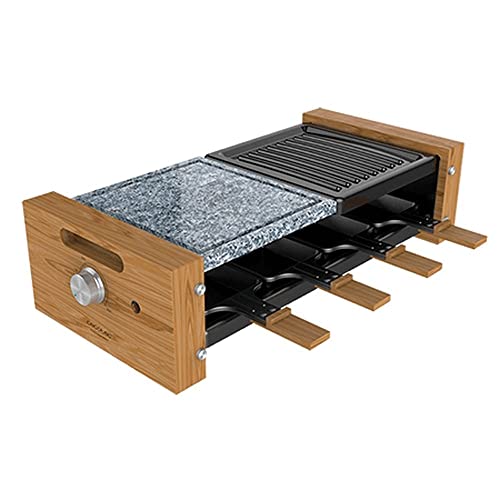Imagen principal de Cecotec Raclette Cheese&Grill 8400 Wood MixGrill. Potencia 1200 W, Sup