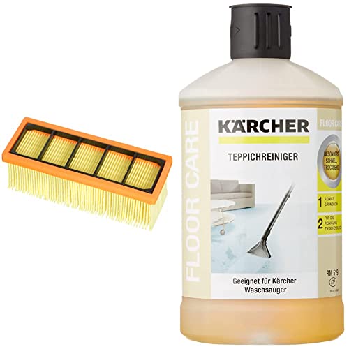 Imagen principal de Kärcher Filtro plano de papel plegado SE + Limpiador para alfombras R