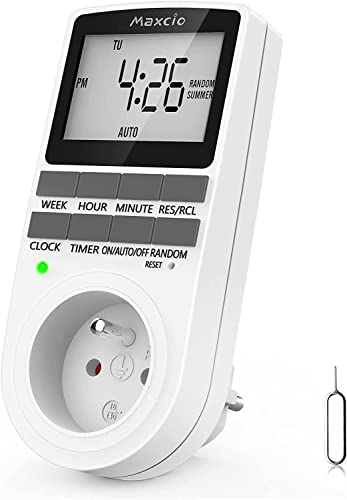 Imagen principal de Maxcio - Temporizador Digital semanal con Pantalla LCD, Temporizador d