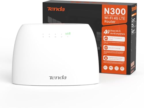 Imagen principal de Tenda 4G03 - Router 4G SIM, LTE Cat 4, 3G/4G Router WiFi 2.4GHz Veloci