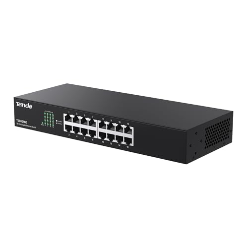 Imagen principal de Tenda TEG1016D 16-Port RJ45 10/100/1000Mbps Gigabit Ethernet Switch, 6