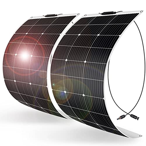 Imagen principal de DOKIO 2 * 100W 12V Panel Solar Flexible Monocristalina Placa Solar 200