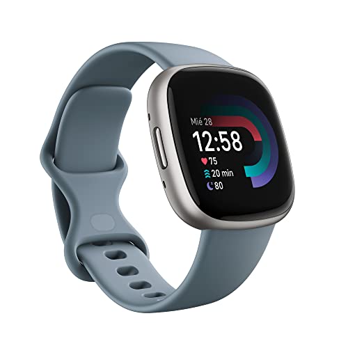 Imagen principal de Fitbit Versa 4,Waterfall Blue/Platinum Smartwatch, Unisex-Adult, Azul 
