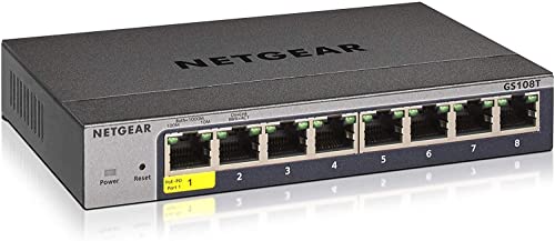 Imagen principal de Netgear GS108Tv3 Switch Gestionado Smart Pro 8 Puertos RJ45 Gigabit