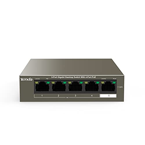 Imagen principal de Tenda TEG1105P-4-63W 5 Puertos Gigabit PoE Switch (4 Puertos PoE 65W, 