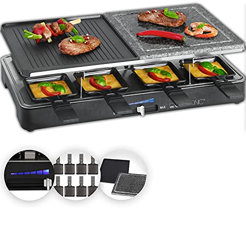 Imagen principal de Raclette Parrilla 8 personas plancha mesa para barbacoa eléctrica 2 p