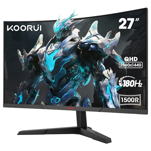 Imagen principal de KOORUI 27E6QCA Monitor Curvo Gaming QHD 27 Pulgadas, 1500R, 2560x1440,