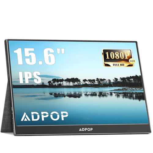 Imagen principal de ADPOP Monitor Portatil 15.6'' FHD 1080P IPS Portable Monitor USB-C HDM