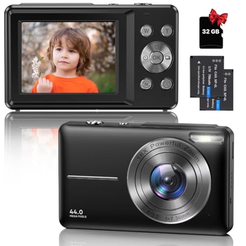 Imagen principal de Cámara Digital Compacta con Tarjeta 32GB, 44MP 1080P HD, de Fotos 2,4