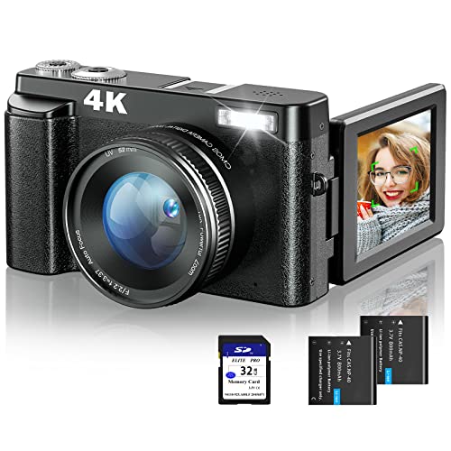 Imagen principal de 4K Cámara Digital Autofocus UV Lente y Tarjeta 32G 48MP Vlogging Cám